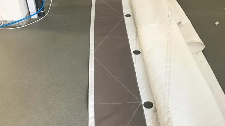 Shade sail cut and sewn for a yacht